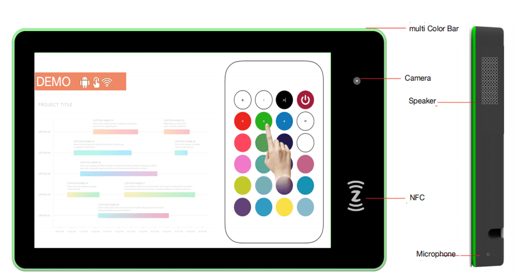 A tablet pc with a touch screen and other features. A tablet pc with a touch screen and other features.