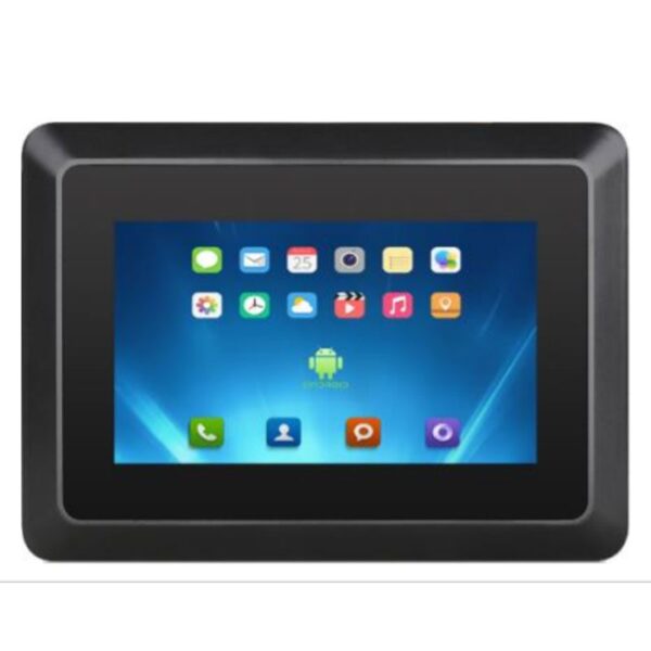 A GK-NWY71-AND 7" IP65 Android Industrial Panel PC HMI with a black screen.