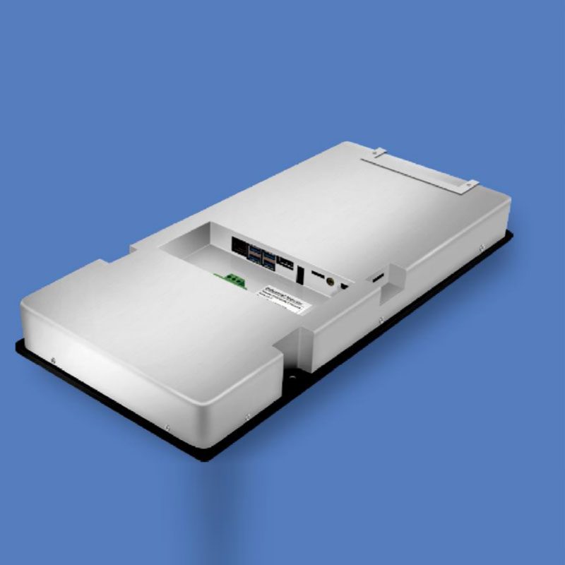 A GK-IND10IP65-AND 10" IP65 Android Panel PC for Outdoor Access Control & Intercom for multi-tenant buildings on a blue background. A GK-IND10IP65-AND 10" IP65 Android Panel PC for Outdoor Access Control & Intercom for multi-tenant buildings on a blue background.