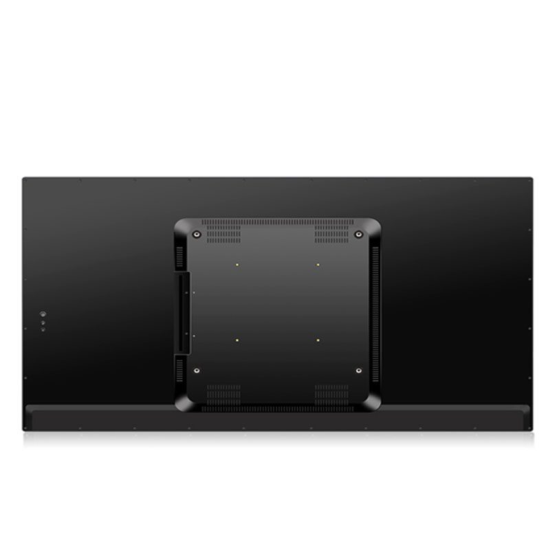 The back of a GK-VR43-3399-4G32G-V11 43" Android AIO Large Touch Screen Digital Signage Display with a black cover. The back of a GK-VR43-3399-4G32G-V11 43" Android AIO Large Touch Screen Digital Signage Display with a black cover.