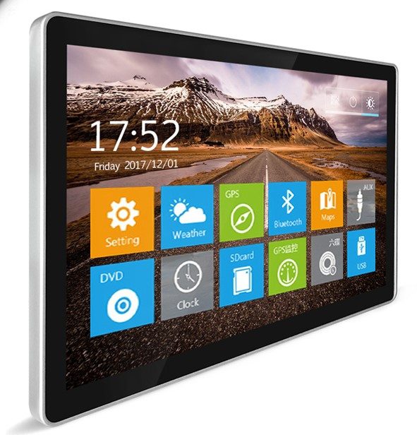 Tablet screen with some icon and a white background Tablet screen with some icon and a white background