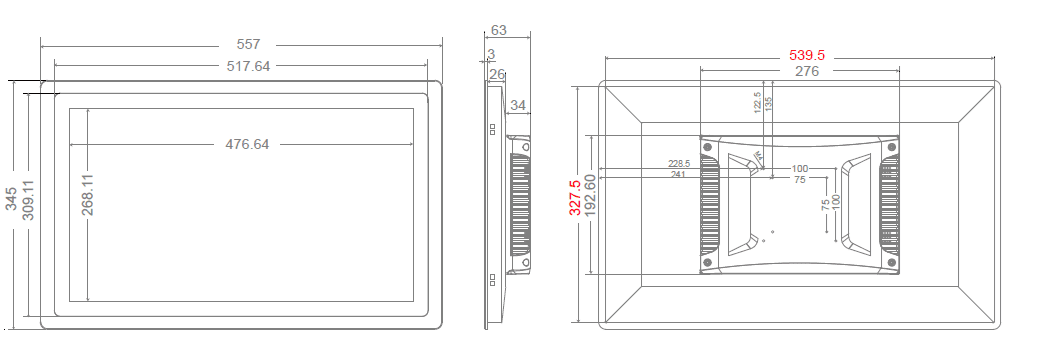 21" NWY215 Dimensions 21" NWY215 Dimensions