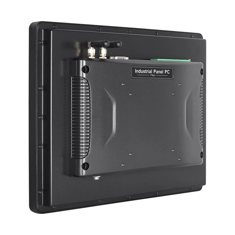 Industrial panel PC from a rear view. Industrial panel PC from a rear view.
