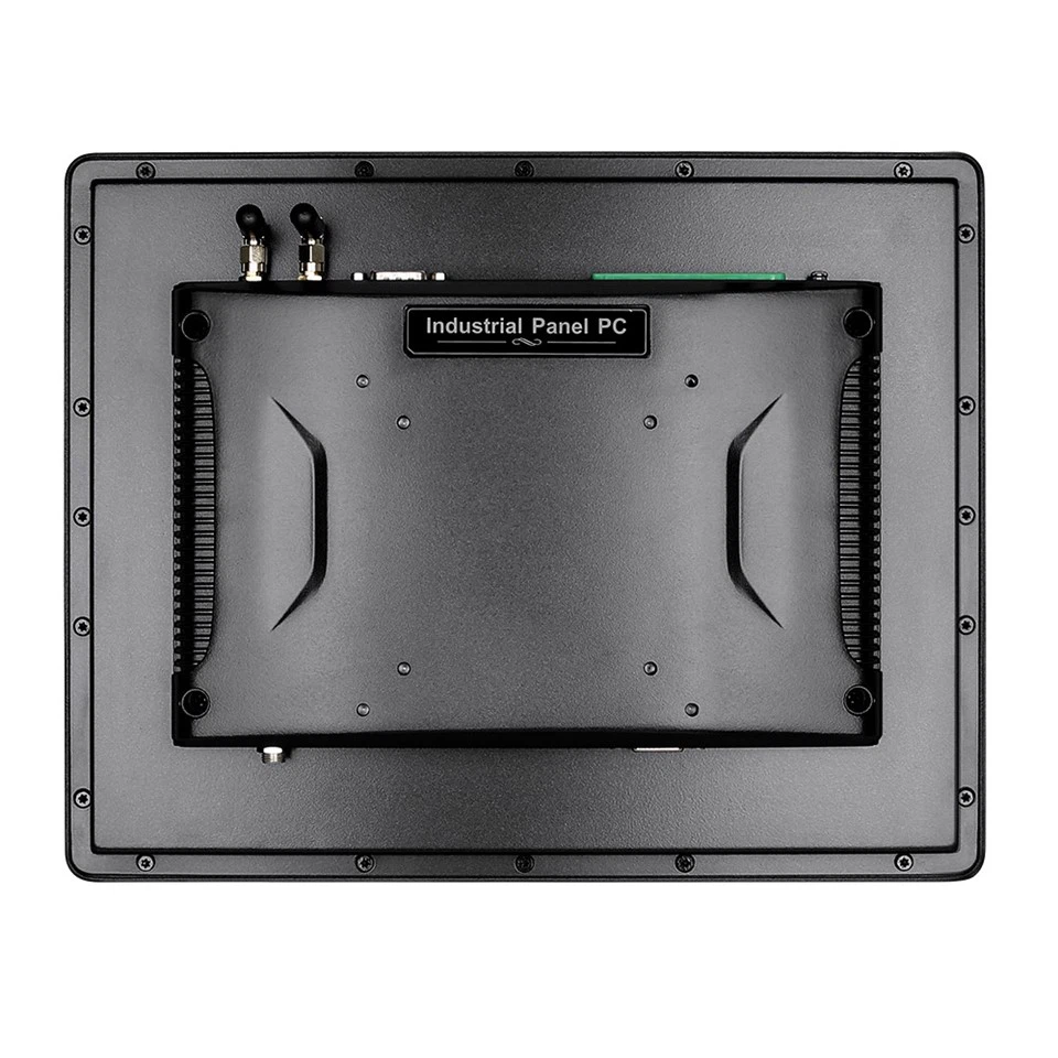 Industrial panel PC viewed from above. Industrial panel PC viewed from above.