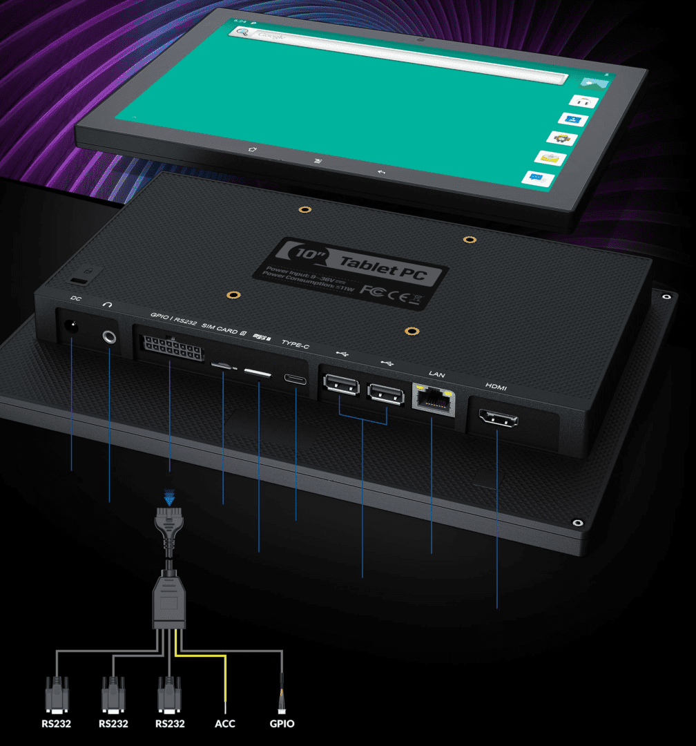 An image of a GKDM1010R 10-inch Android Panel PC with a monitor attached to it, serving as an HMI for Bacnet. An image of a GKDM1010R 10-inch Android Panel PC with a monitor attached to it, serving as an HMI for Bacnet.