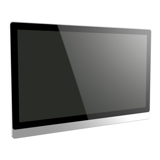 A black and white 15" Industrial Touchscreen Monitor Front IP65 waterproof - GK-NWY15M on a white background. A black and white 15" Industrial Touchscreen Monitor Front IP65 waterproof - GK-NWY15M on a white background.