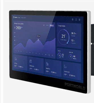 Sleek touch display for home automation dashboard Sleek touch display for home automation dashboard