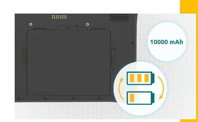 Battery compartment with 10000 mAh capacity. Battery compartment with 10000 mAh capacity.