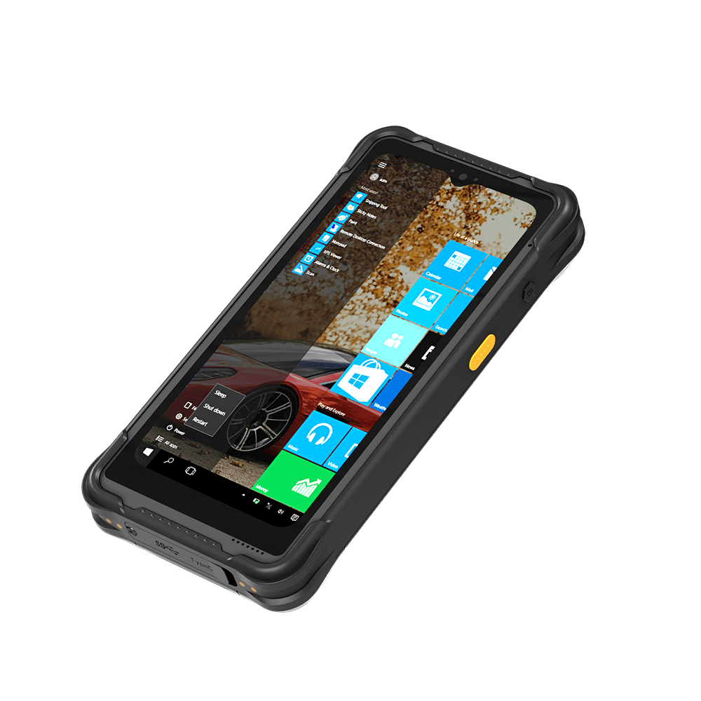 Smartphone with rugged case and Windows interface. Smartphone with rugged case and Windows interface.