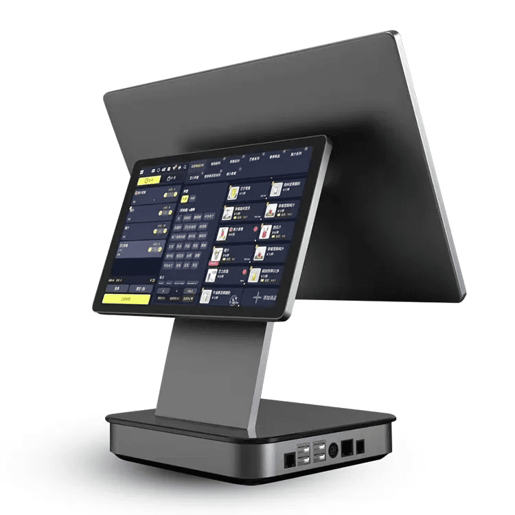 Point of sale terminal with touchscreen display. Point of sale terminal with touchscreen display.