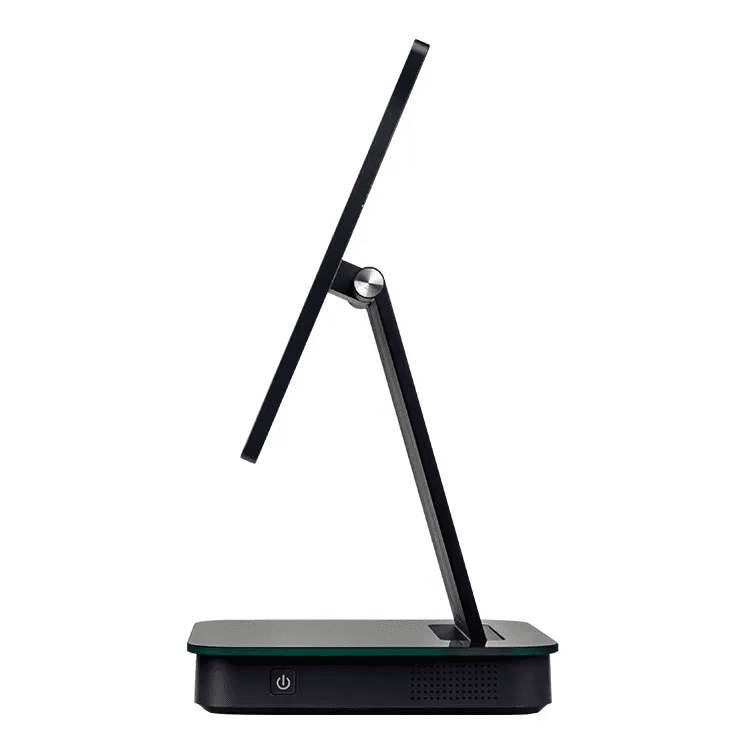 Modern adjustable desk lamp in black. Modern adjustable desk lamp in black.
