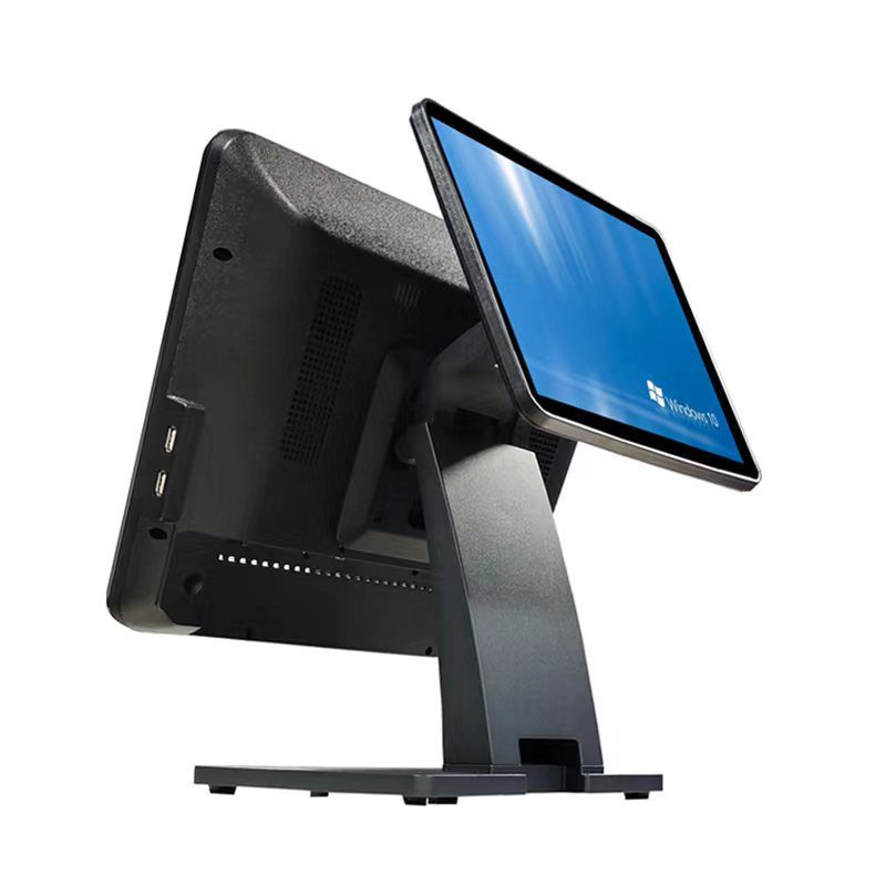 Dual-screen point of sale terminal. Dual-screen point of sale terminal.