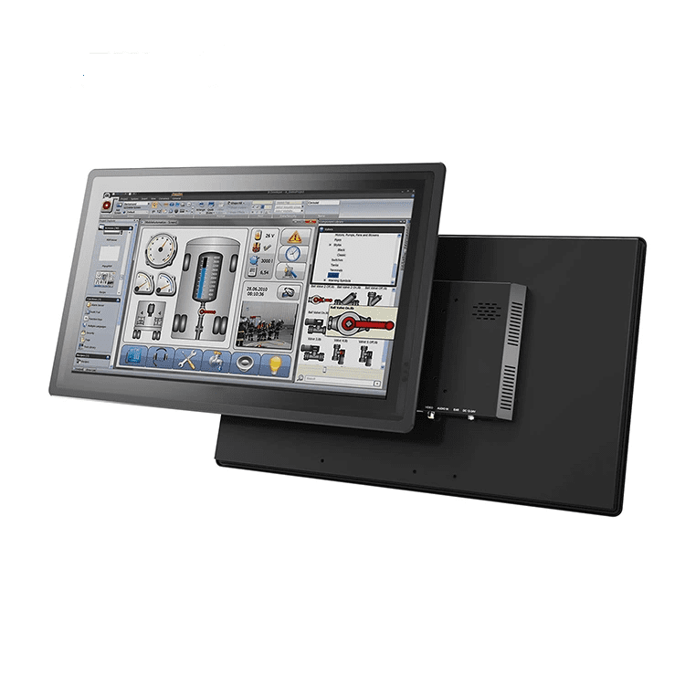 Touchscreen monitor with industrial control interface. Touchscreen monitor with industrial control interface.