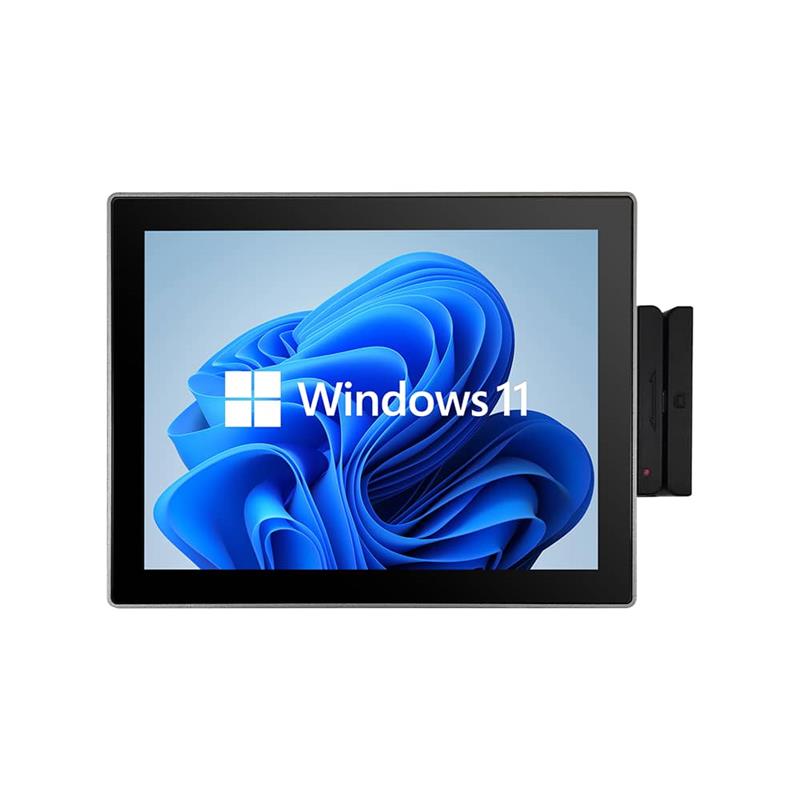 Tablet displaying Windows 11 logo screen. Tablet displaying Windows 11 logo screen.