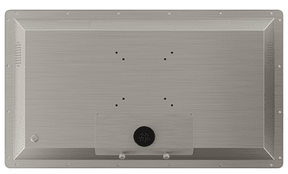 Back view of a large flat screen. Back view of a large flat screen.