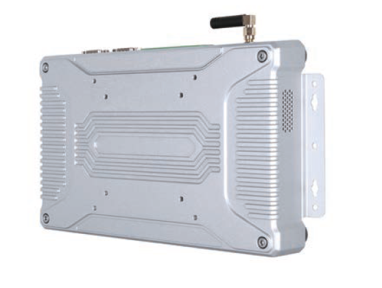 Silver wall-mounted wireless networking device