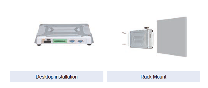 Device with desktop and rack mount options Device with desktop and rack mount options